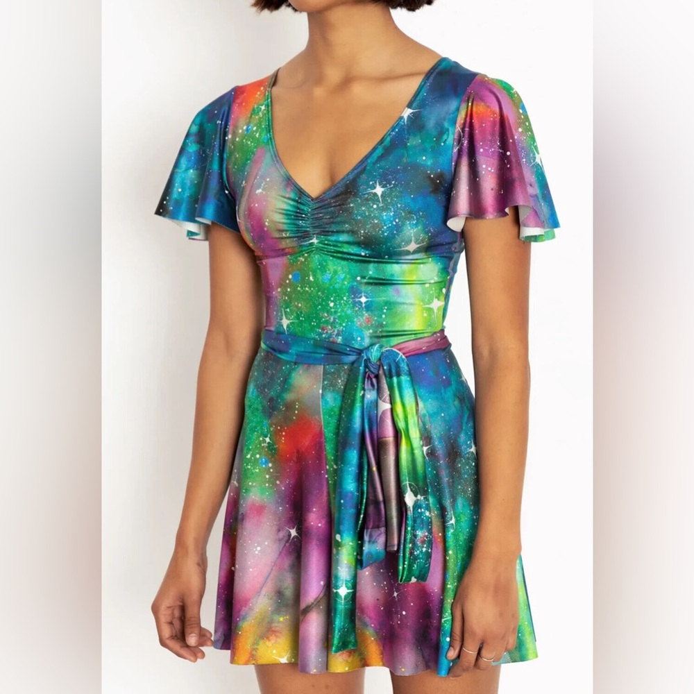BlackMilk RARE Rio playsuit unicorn galaxy rainbow NWOT